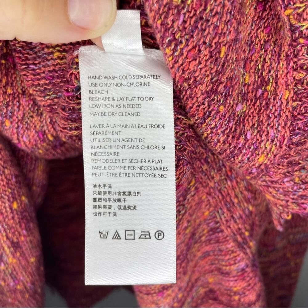 Free People Prism Space Dye Knit Pullover Sweater in Coral Combo Size S - Picture 7 of 9